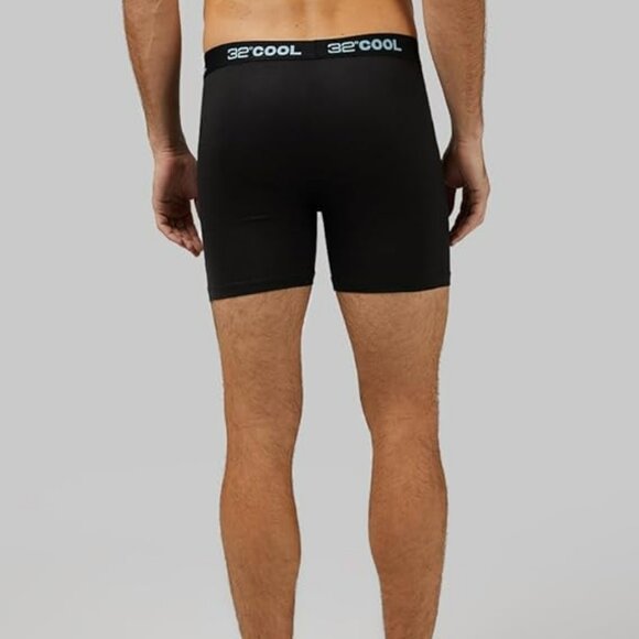 32 Degrees COOL Men's 4-Medium 4-Pack Quick Dry Performance Boxer Briefs – Blac - Picture 2 of 4